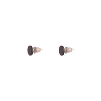 Rhodium Black Disc Earrings - link has visual effect only