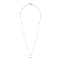 Sterling Silver Open Circle Pendant Necklace - link has visual effect only
