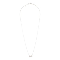 Sterling Silver Diamante Bead Trio Necklace - link has visual effect only