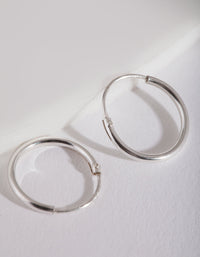 Sterling Silver 12mm Hoop Earrings - link has visual effect only