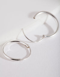 Sterling Silver 12mm Hoop Earrings - link has visual effect only