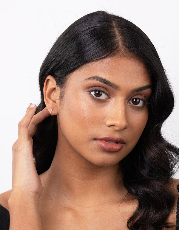 Sterling Silver 12mm Hoop Earrings