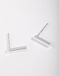 Sterling Silver Bar Stud Earrings - link has visual effect only
