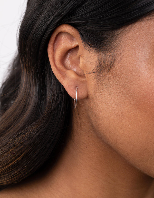 Sterling Silver 16mm Hoop Earrings