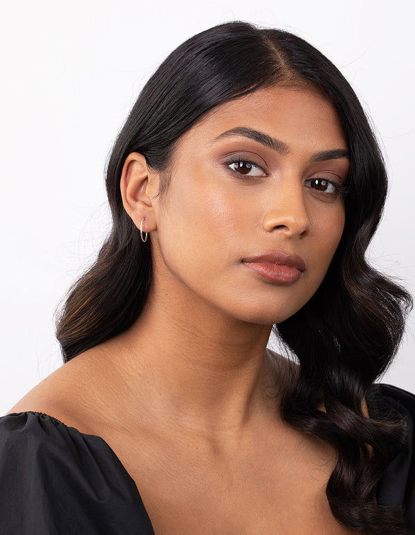 Sterling Silver 16mm Hoop Earrings