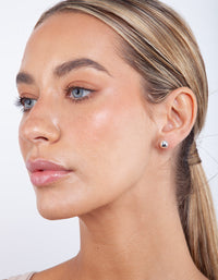 Sterling Silver Polished 8mm Ball Stud Earrings - link has visual effect only