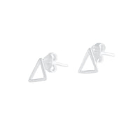 Sterling Silver Triangle Stud - link has visual effect only