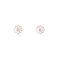 Sterling Silver Open Daisy Stud Earrings - link has visual effect only