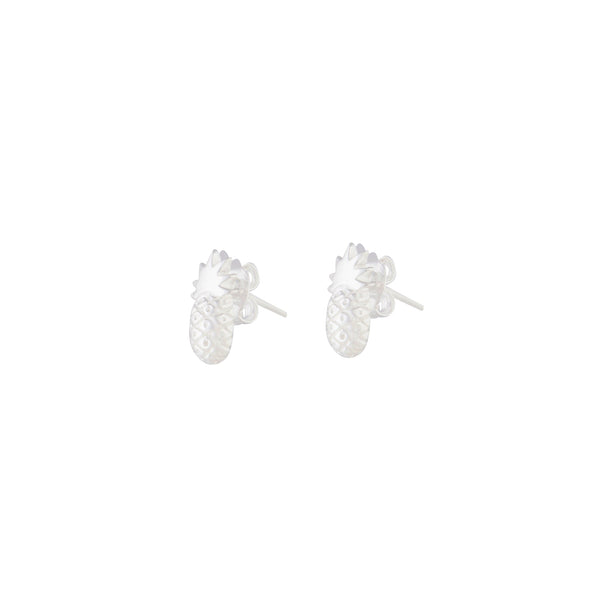 Sterling Silver Pineapple Stud Earrings