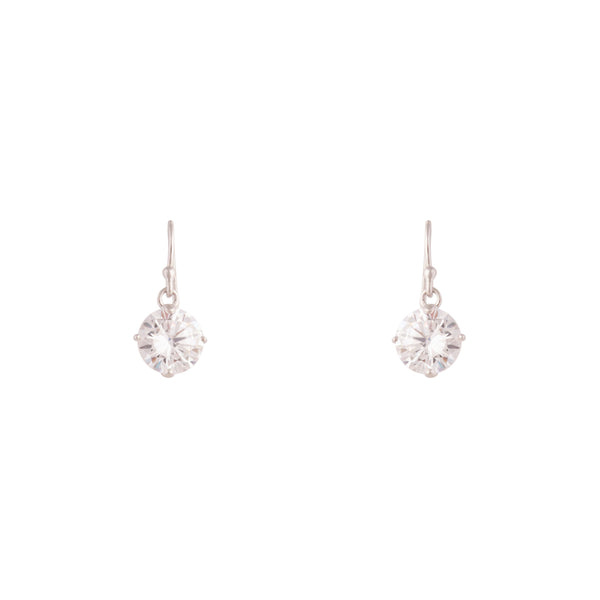 Sterling Silver Cubic Zirconia Stone Drop Earrings