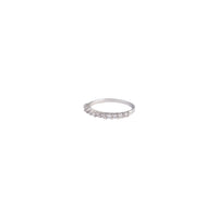 Sterling Silver Diamante Half Pave Ring - link has visual effect only