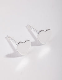 Sterling Silver Mini Heart Stud Earrings - link has visual effect only