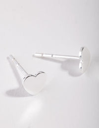 Sterling Silver Mini Heart Stud Earrings - link has visual effect only