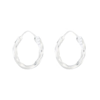 Sterling Silver Twist Hoop Earrings - link has visual effect only