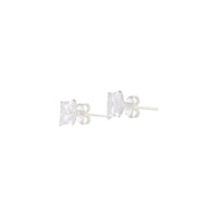 Sterling Silver Square Cz Stud - link has visual effect only