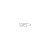 Sterling Silver Diamante Infinity Ring - link has visual effect only
