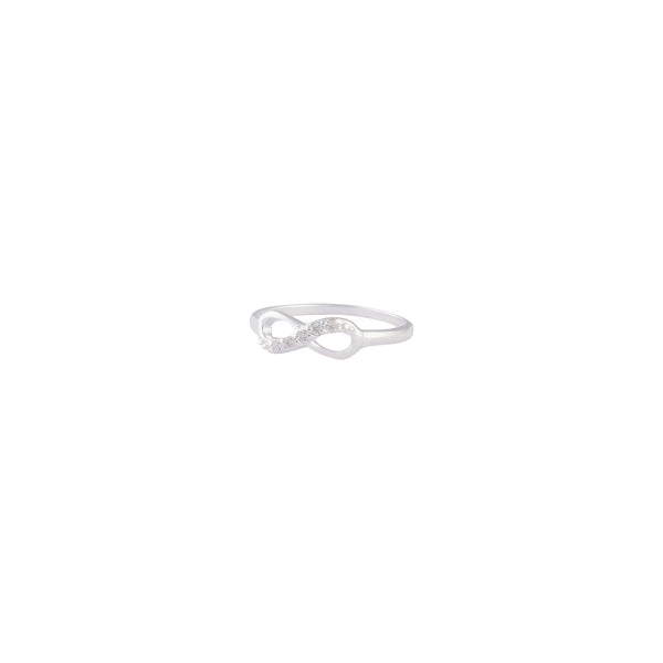 Sterling Silver Diamante Infinity Ring