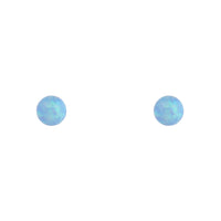 Sterling Silver Synthetic Opal Bead Earrings - link has visual effect only