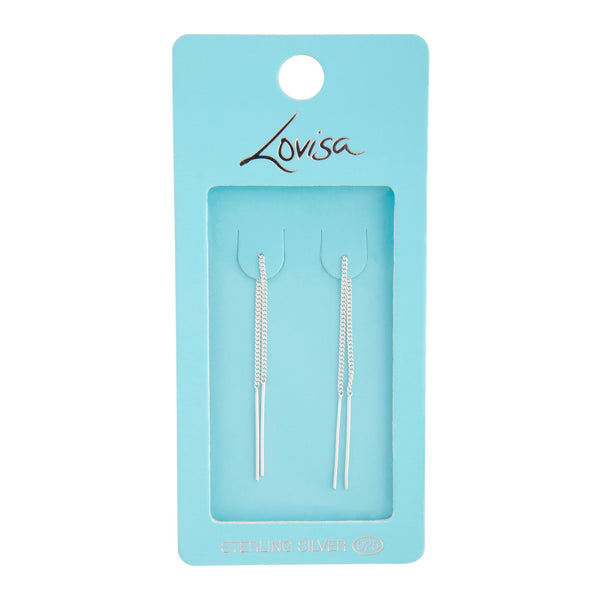 Sterling Silver Classic Thread-Through Earrings