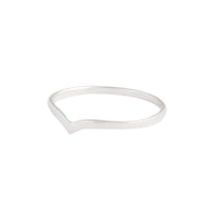 Sterling Silver Wishbone Band Ring - link has visual effect only
