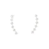 Sterling Silver Diamante Ear Pin - link has visual effect only
