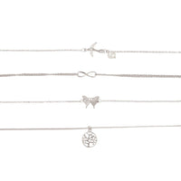 Silver Tree Infinity Anklet 4 Pack - link has visual effect only