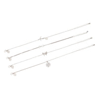 Silver Tree Infinity Anklet 4 Pack - link has visual effect only