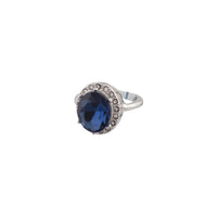Vintage Blue Diamante Ring - link has visual effect only
