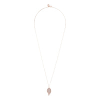 Rose Gold Glitter And Cut Out Leaf Pendant Necklace - link has visual effect only