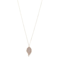 Rose Gold Glitter And Cut Out Leaf Pendant Necklace - link has visual effect only