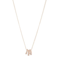 Rose Gold And Diamante Ring Trio Necklace - link has visual effect only