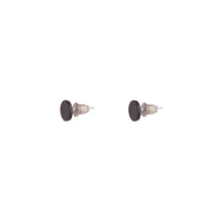 Rhodium Black Disc Earrings - link has visual effect only