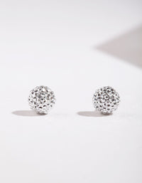 Srebrne kolczyki w kształcie miniaturowych kul ognia - link has visual effect only