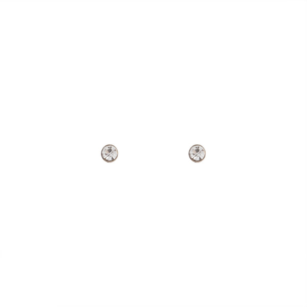 Rose Gold Diamante Very Small Stud Earrings