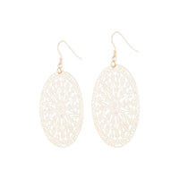 Gold Circular Filigree Stamp Drop Earrings - link has visual effect only
