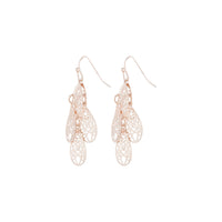 Rose Gold Filigree Teardrop Cluster Earrings - link has visual effect only