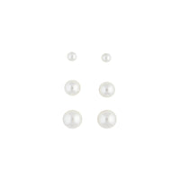 Silver Polished Ball Stud Earring 3 Pack - link has visual effect only