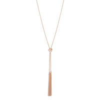 Rose Gold Lariat Knot And Tassel Necklace - link has visual effect only
