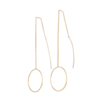 Circle Thread Drop Earrings In Gold - link has visual effect only