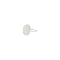 Sterling Silver Pearlised Textured Stone Ring - link has visual effect only