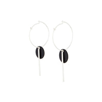 Black Spike and Matte Disc Earrings - link has visual effect only