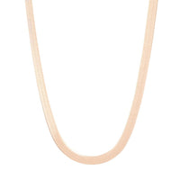 Gold Flat Omega Ribbed Chain Necklace - link has visual effect only