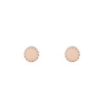 Rose Gold Pink Enamel Button Stud Earrings - link has visual effect only