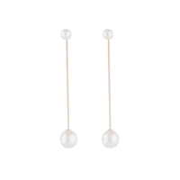 Rose Gold Snake Pearl Drop Earrings - link has visual effect only