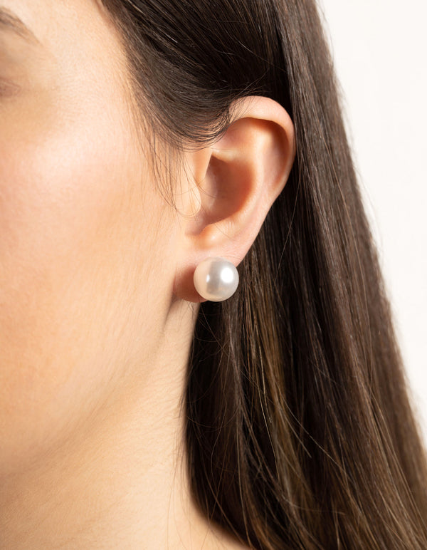 Cubic Zirconia Pearlised Bead Earring 3 Pack