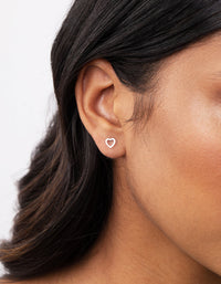 Sterling Silver Bead And Heart Stud Pack - link has visual effect only