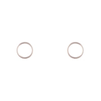 Sterling Silver Open Circle Stud - link has visual effect only