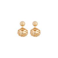 Gold Filigree Sandblast Sandwich Earrings - link has visual effect only