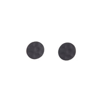 Black Coated Metal Hammered Disc Stud - link has visual effect only