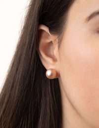 Rose Gold Pearl Sandblast Earring 3 Pack - link has visual effect only
